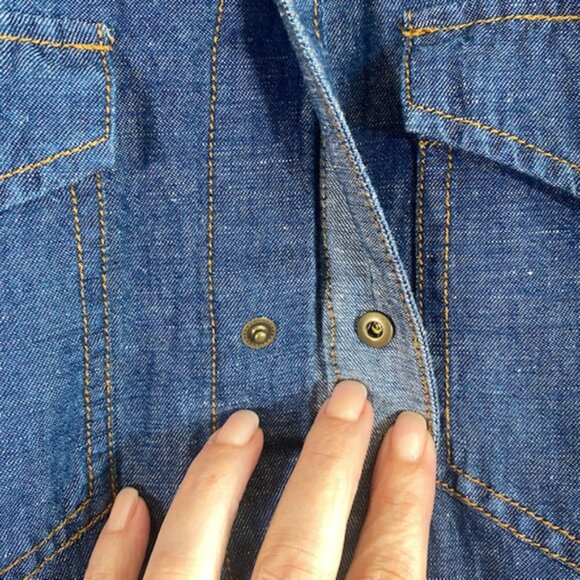 Madewell X Daryl K Blue Denim Long Sleeve Collared Button Down Shirt Women Sz S - Picture 6 of 9